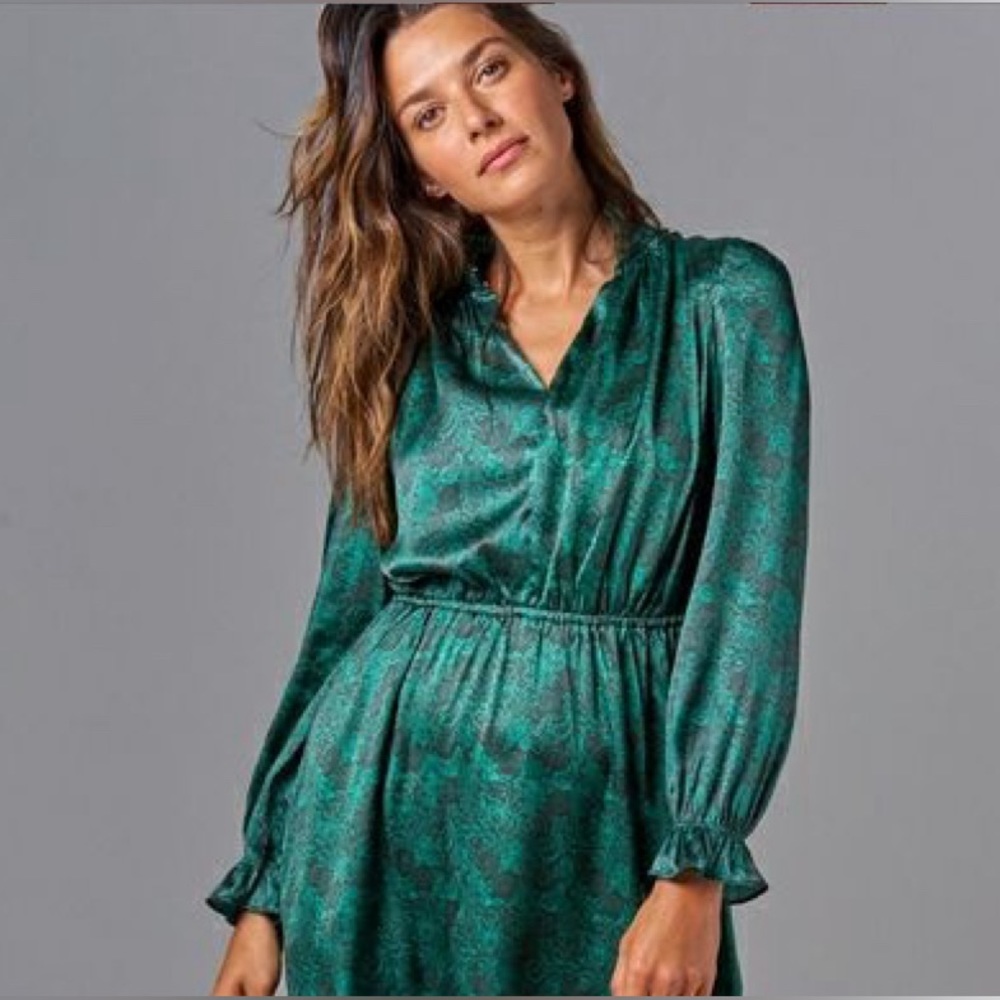 NWOT Tucker NYC Stella emerald green dress, size S